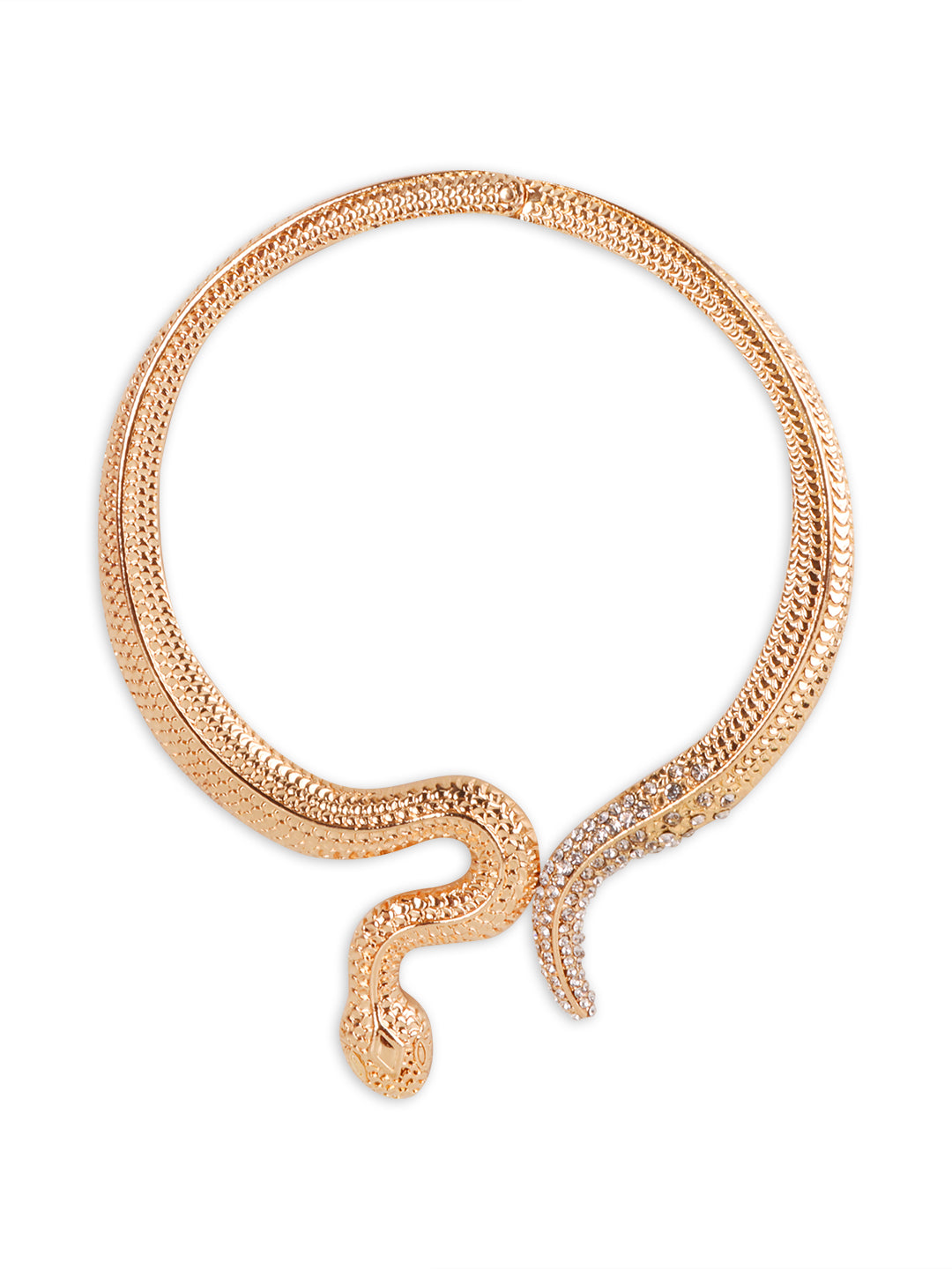 Vigorous Golden Snake Choker Necklace