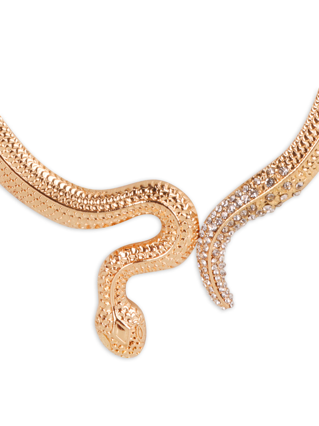 Vigorous Golden Snake Choker Necklace
