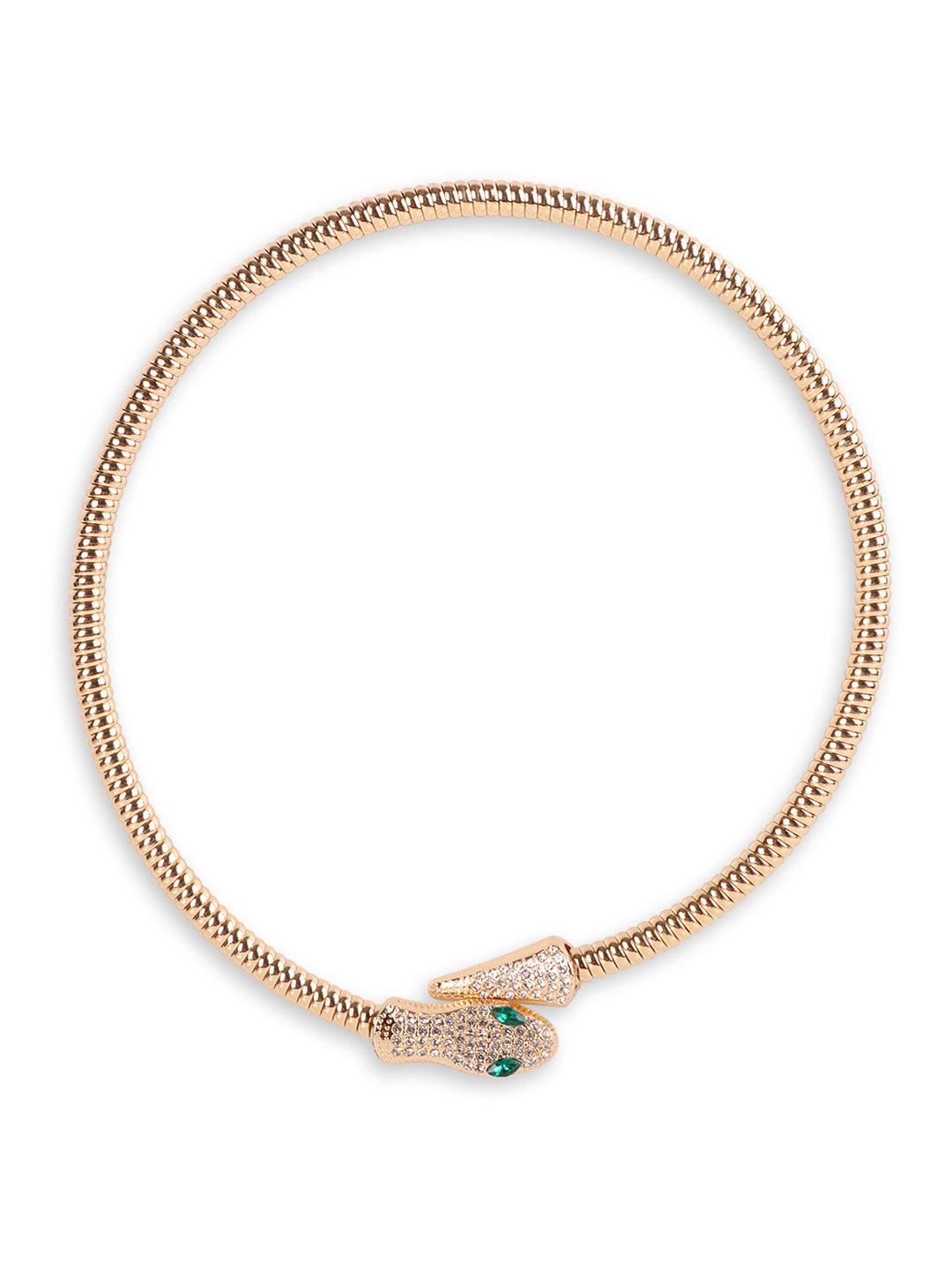 Enigmatic Gold-Plated Snake Necklace