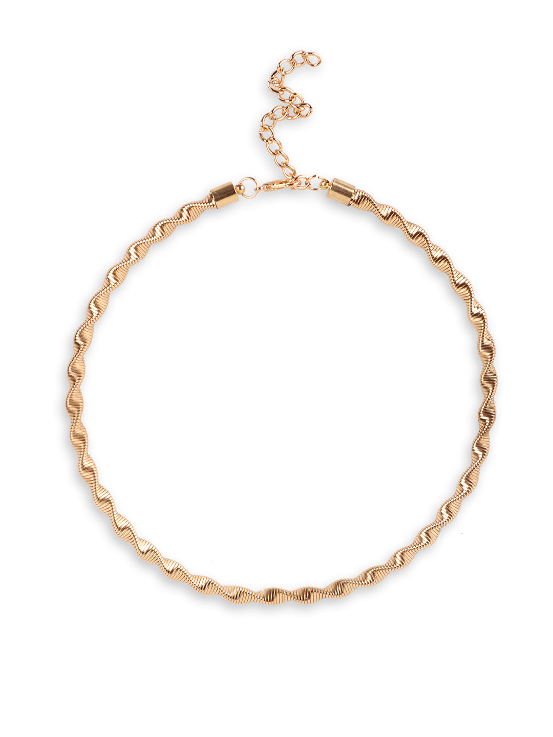 Stunning Golden Twisted Chain Necklace