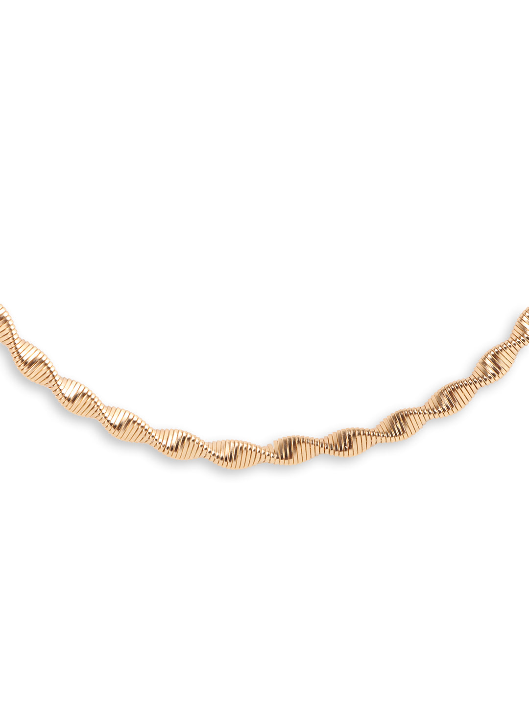 Stunning Golden Twisted Chain Necklace