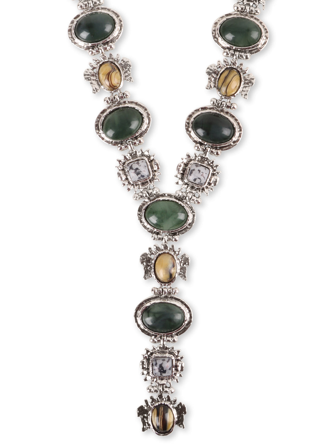 Vintage Teardrop Gemstones Necklace