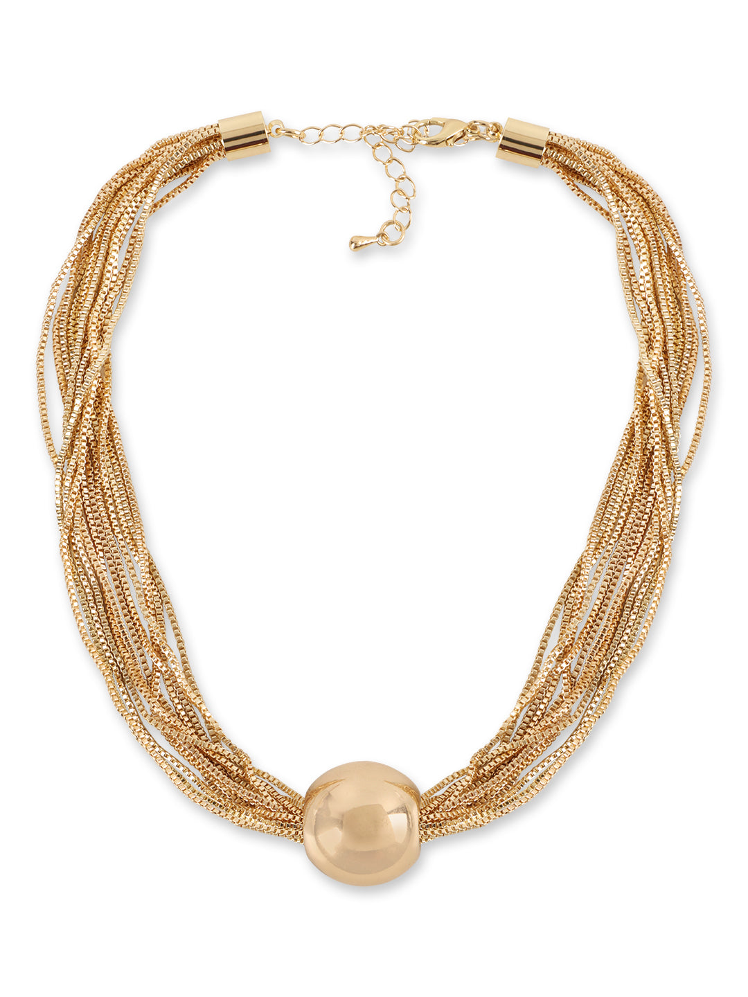 Modest Liquid Gold Beaded Necklace