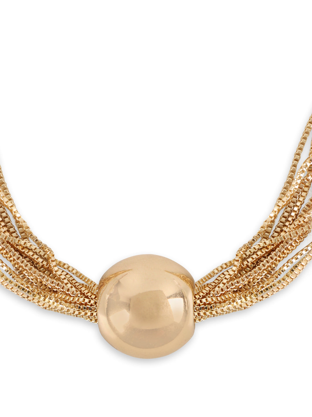 Modest Liquid Gold Beaded Necklace