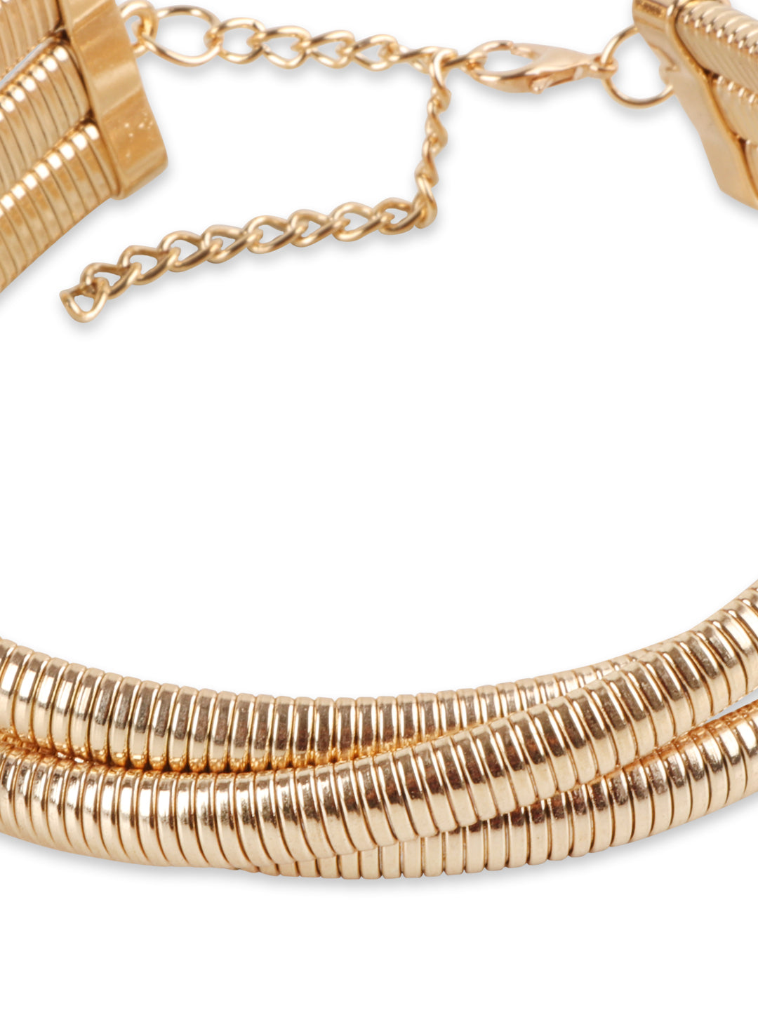Glossy Gold-tone Choker Necklace