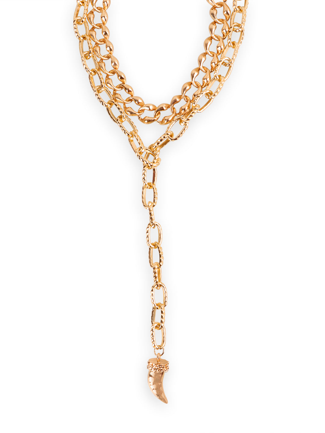 Kraze Glamorous Gold Layered Chain Necklace