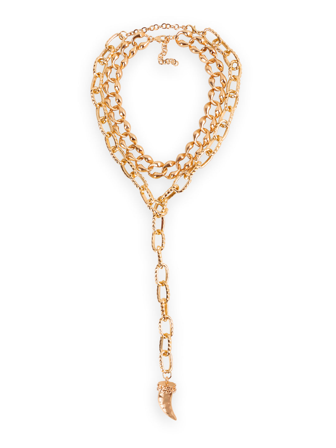 Kraze Glamorous Gold Layered Chain Necklace