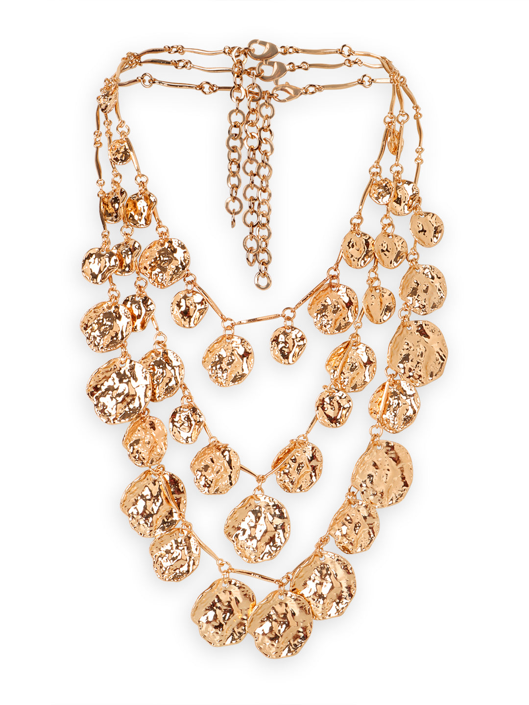 Elegant Tri-Layered Gold Necklace