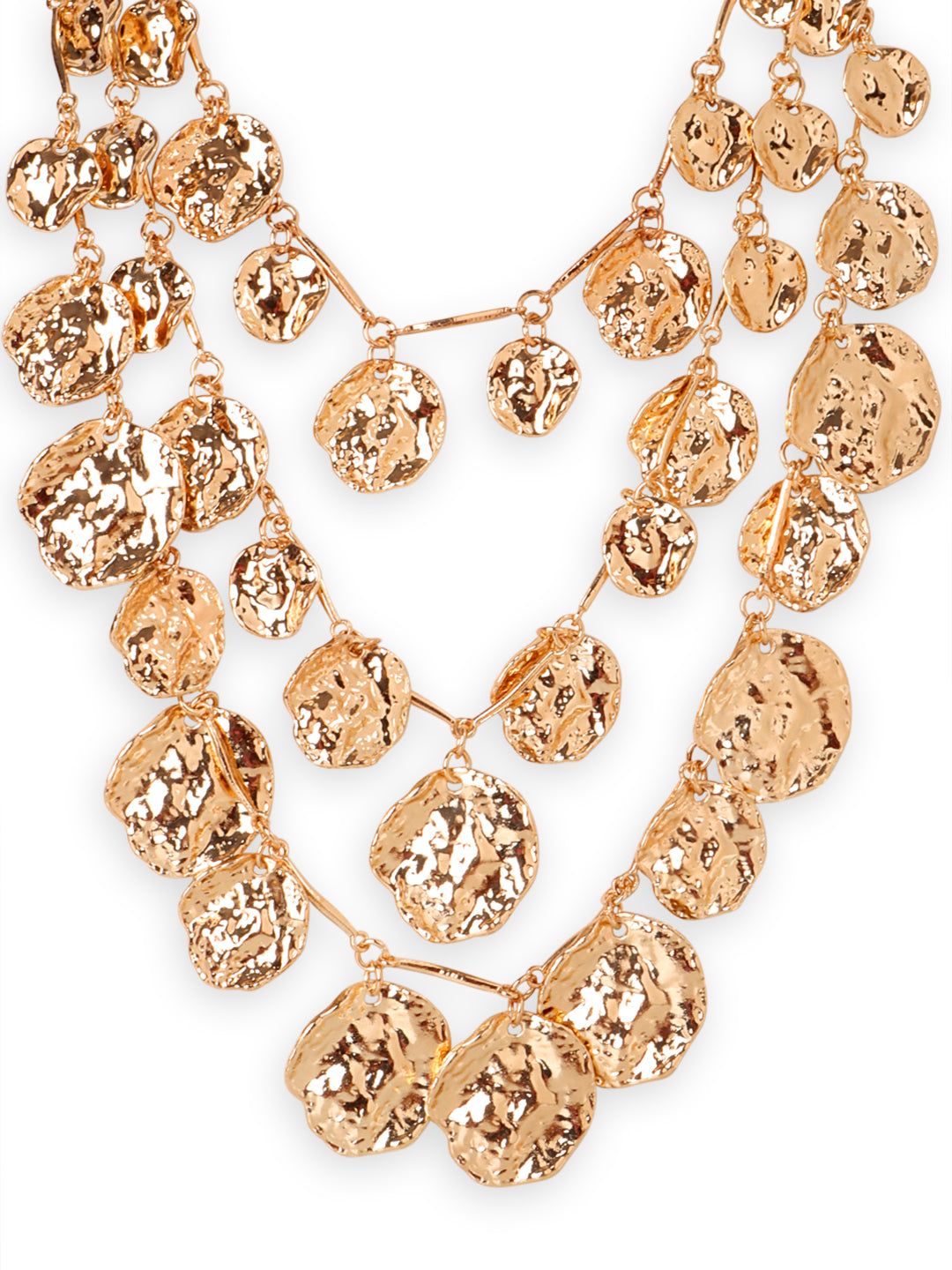 Elegant Tri-Layered Gold Necklace