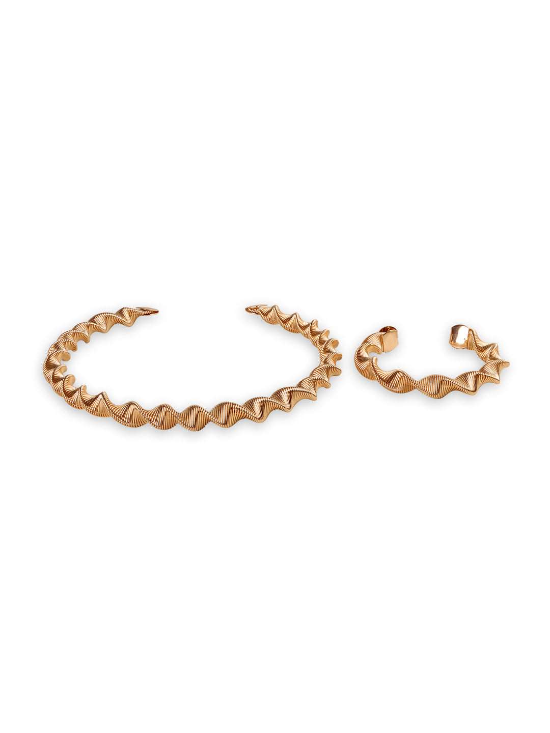 Kraze Spiral Twisted Necklace & Bracelet Set