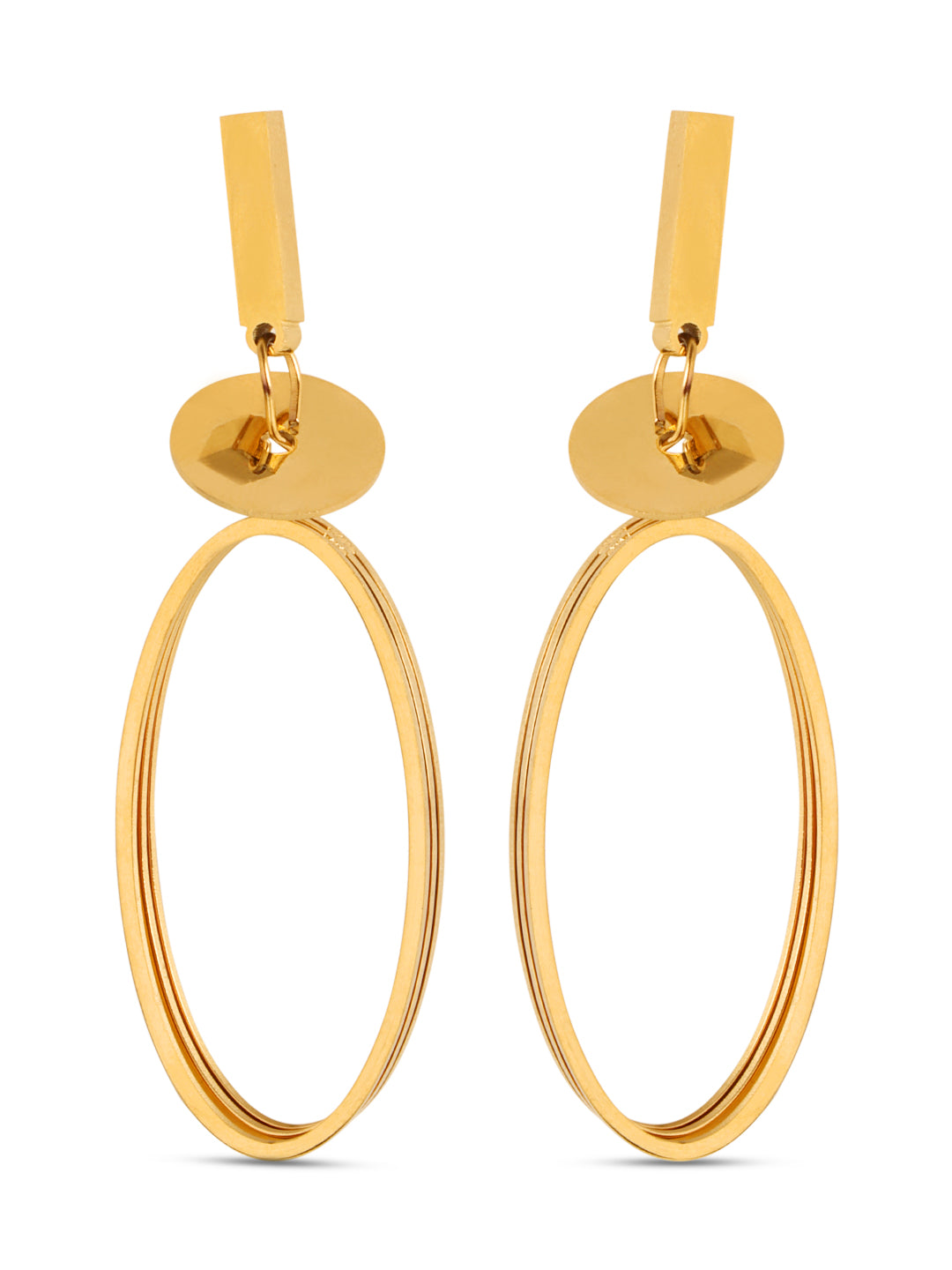 Kraze Golden Circular Hoop Earring