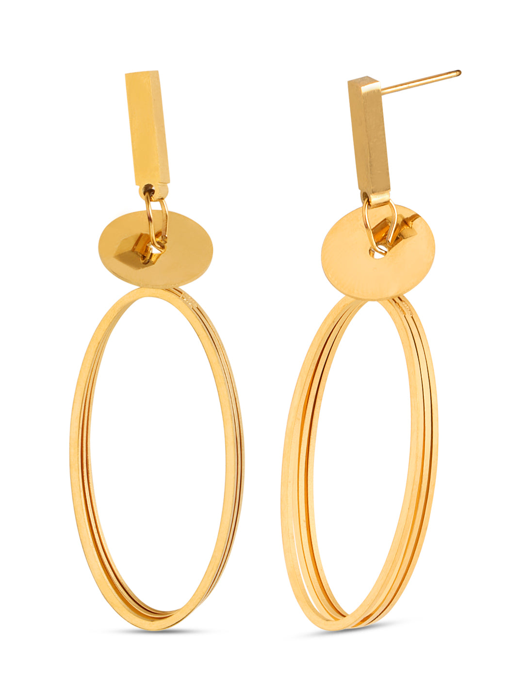 Kraze Golden Circular Hoop Earring