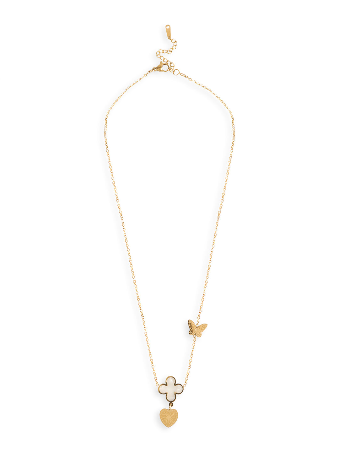 Kraze Amer Gold Charm Necklace