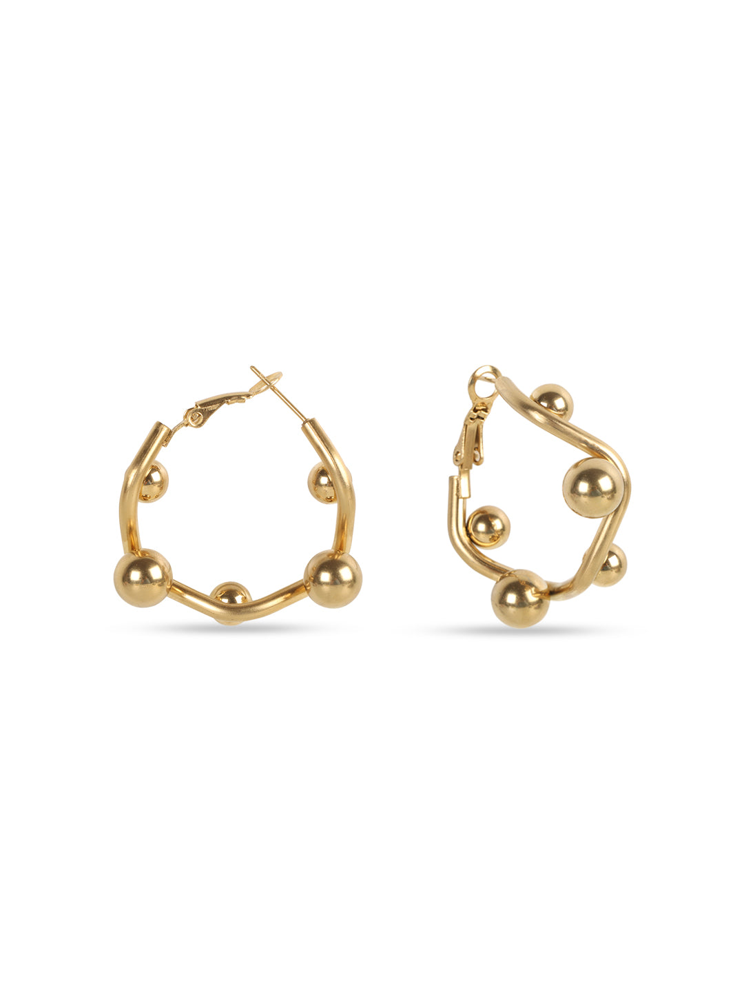 Kraze Golden Teardrop Earrrings