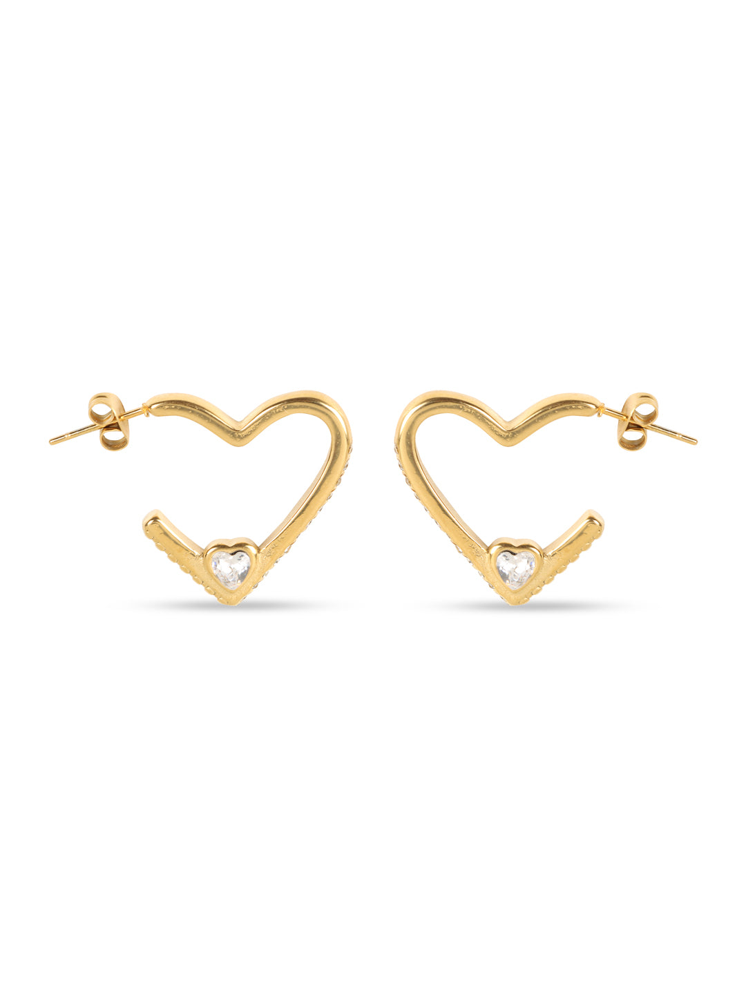 Kraze Golden Heart Earrings