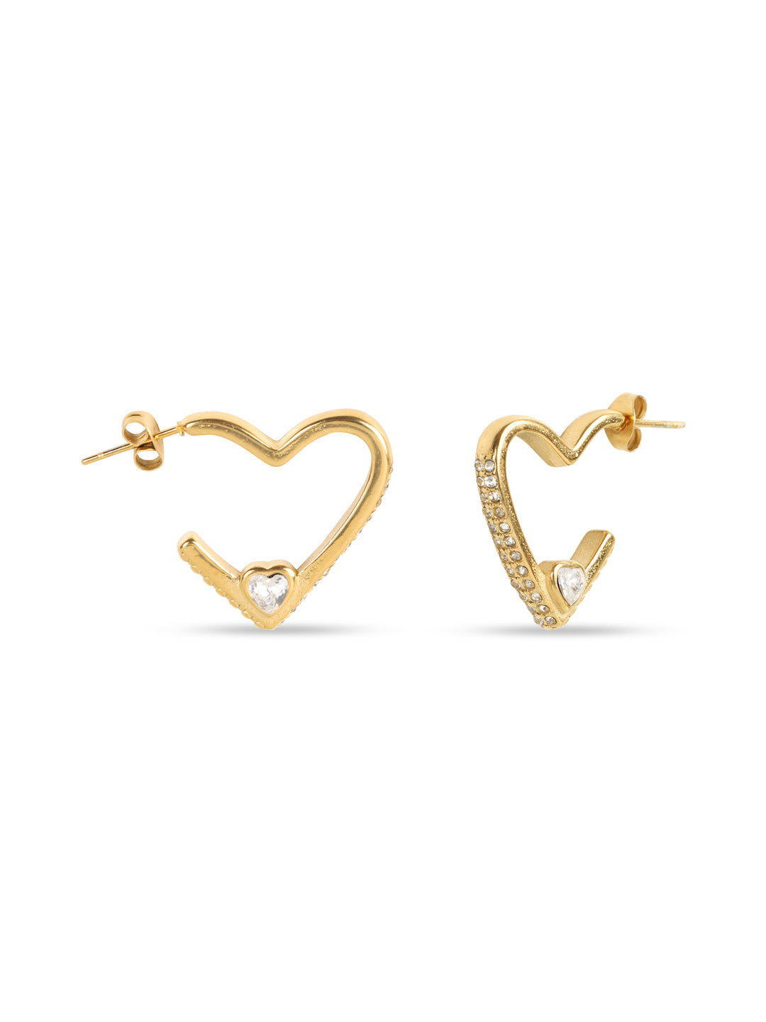 Kraze Golden Heart Earrings