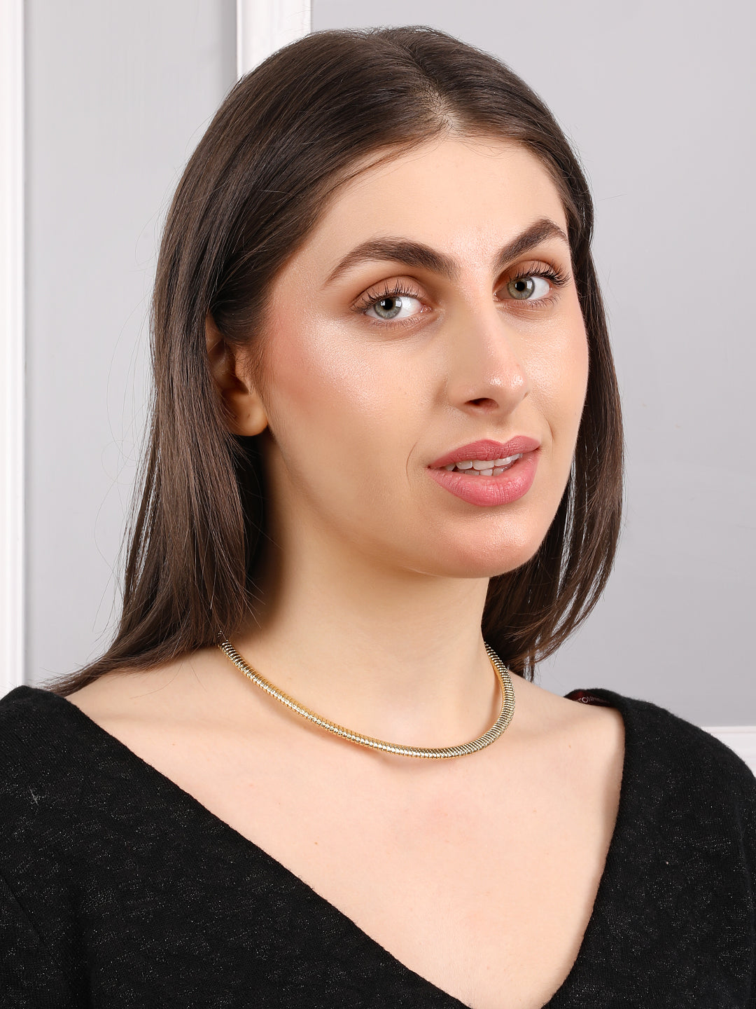 Glossy Golden Chain Necklace
