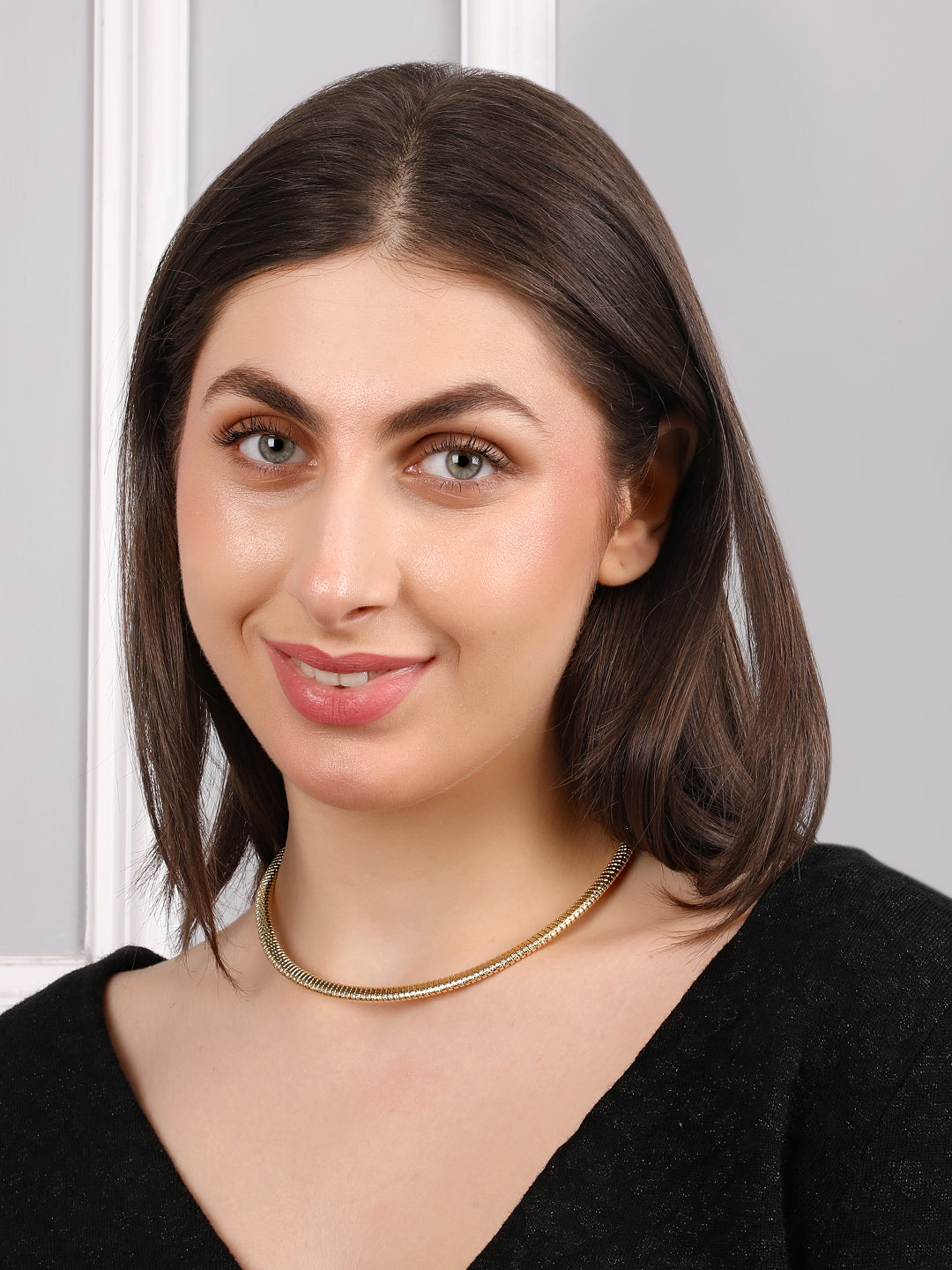 Glossy Golden Chain Necklace