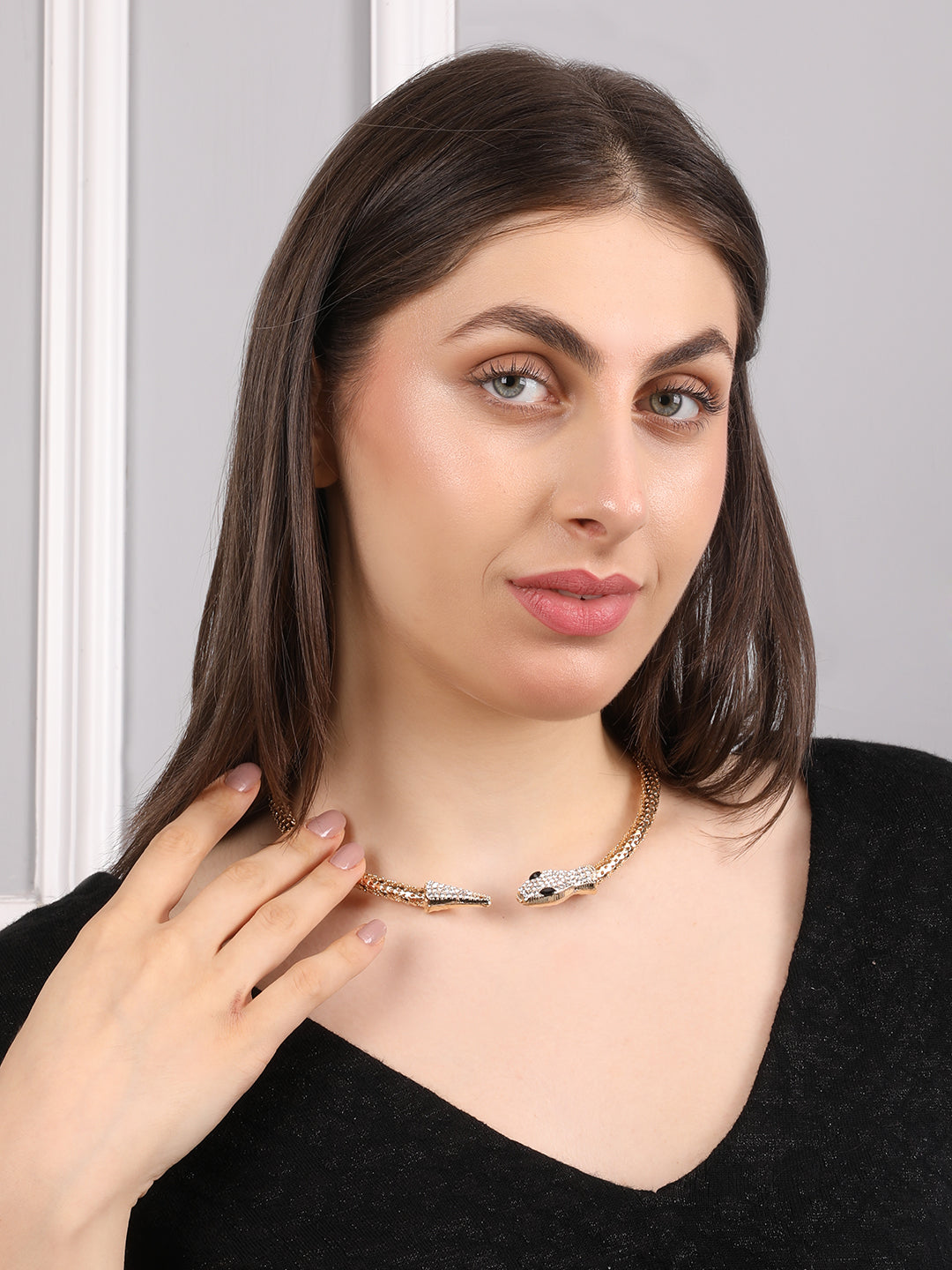 Elegance Gold-Plated Snake Necklace