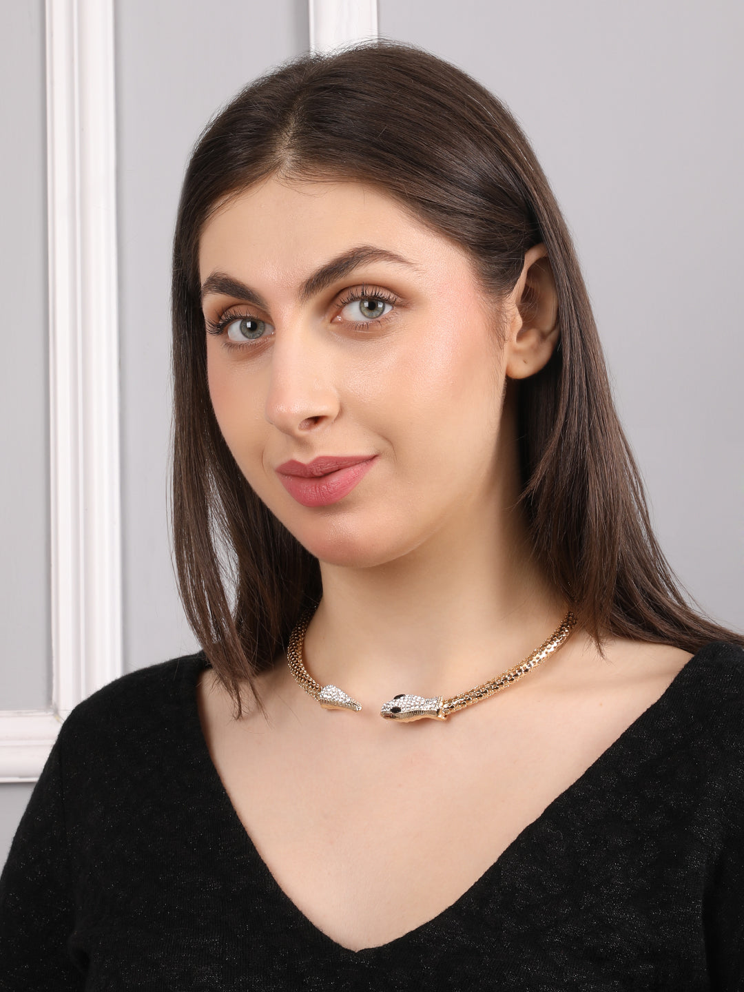 Elegance Gold-Plated Snake Necklace