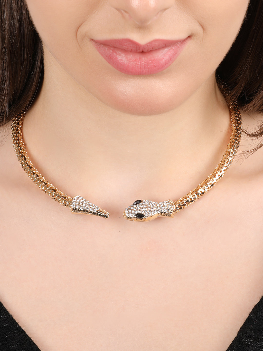 Elegance Gold-Plated Snake Necklace