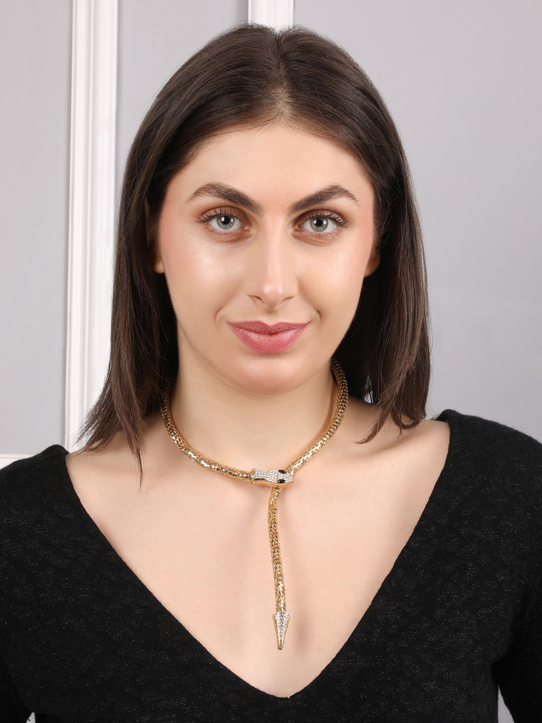 Potent Golden Serpent Snake Necklace