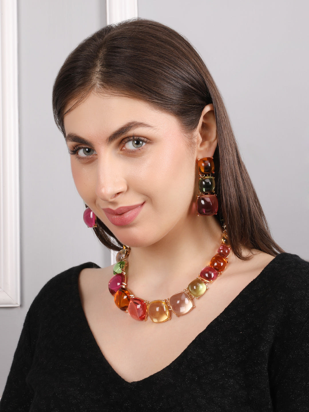 Kraze Colorful Multistone Necklace