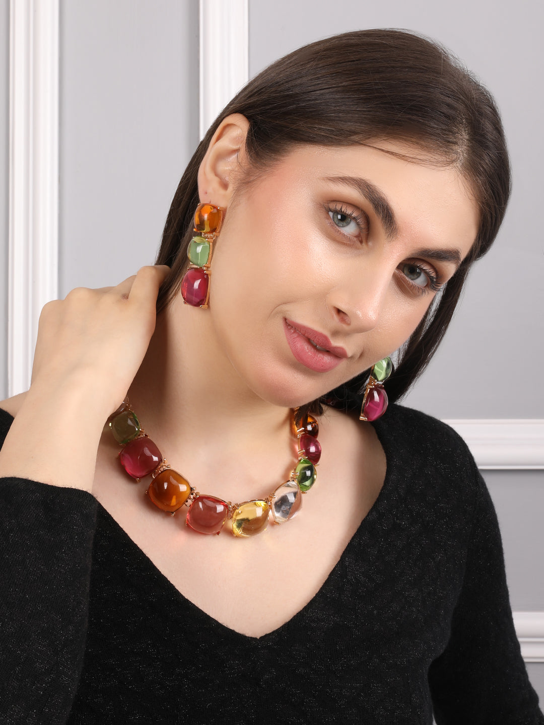 Kraze Colorful Multistone Necklace