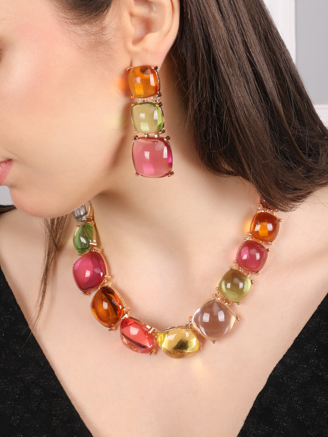 Kraze Colorful Multistone Necklace