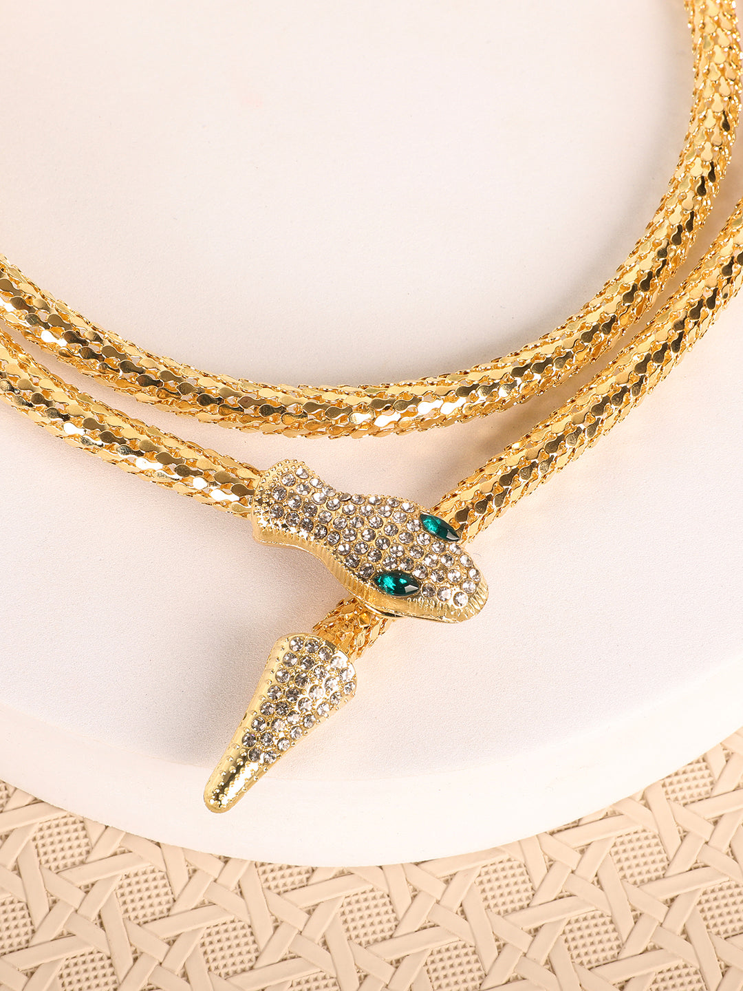 Double-Layer Snake Style Necklace