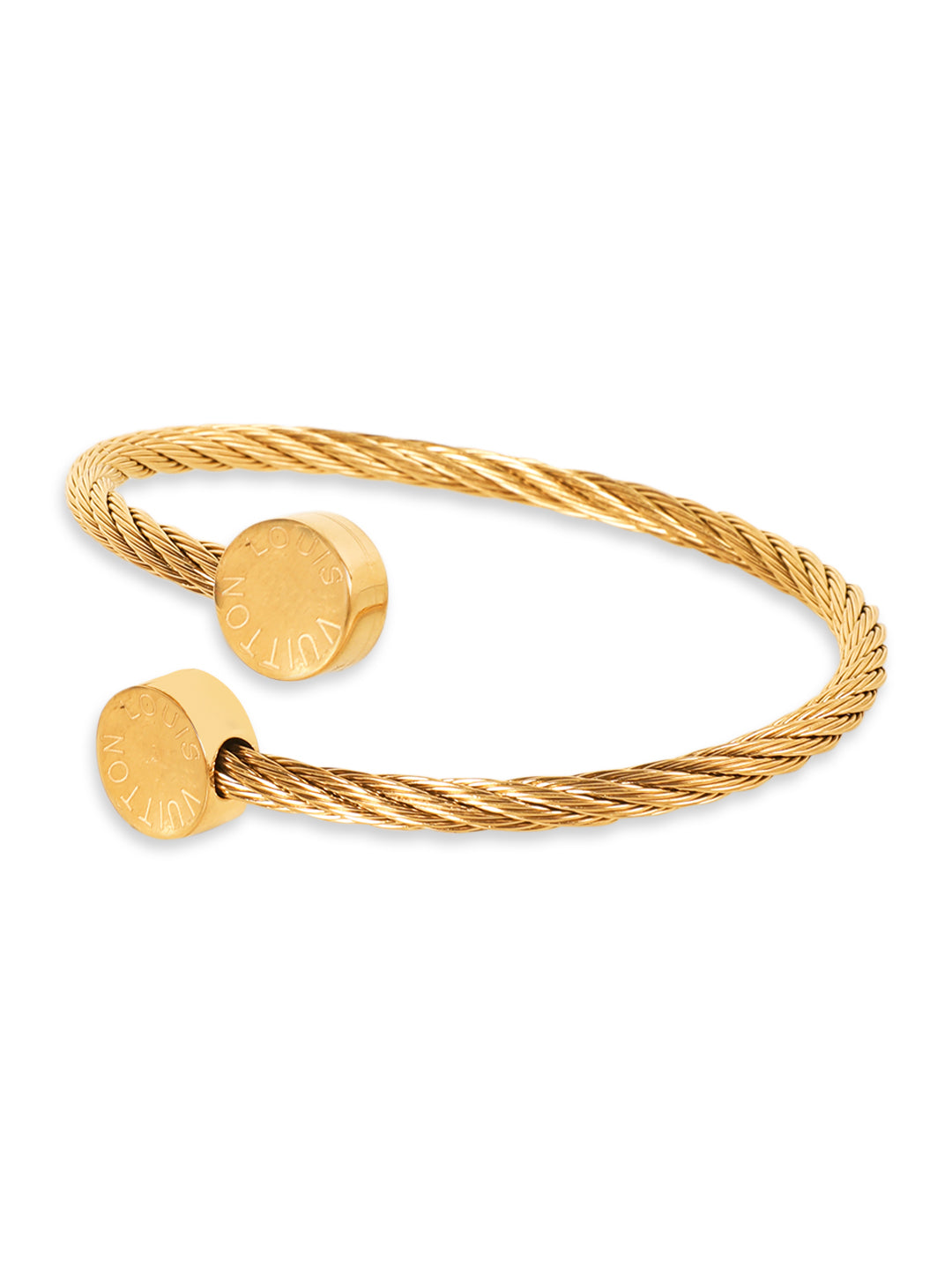 Golden Open Twisted Bracelet