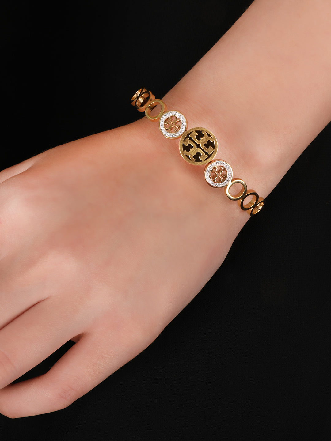 Regal Golden Cuff Bracelet
