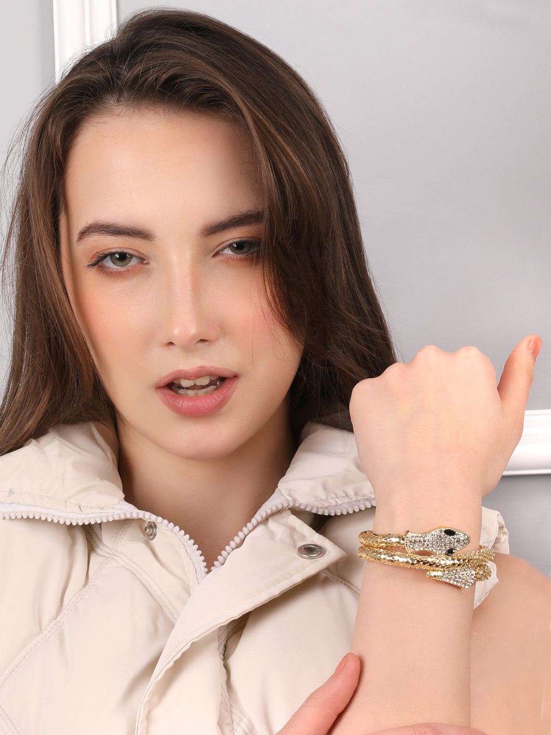 Kraze Gold Snake Wrap Bracelet