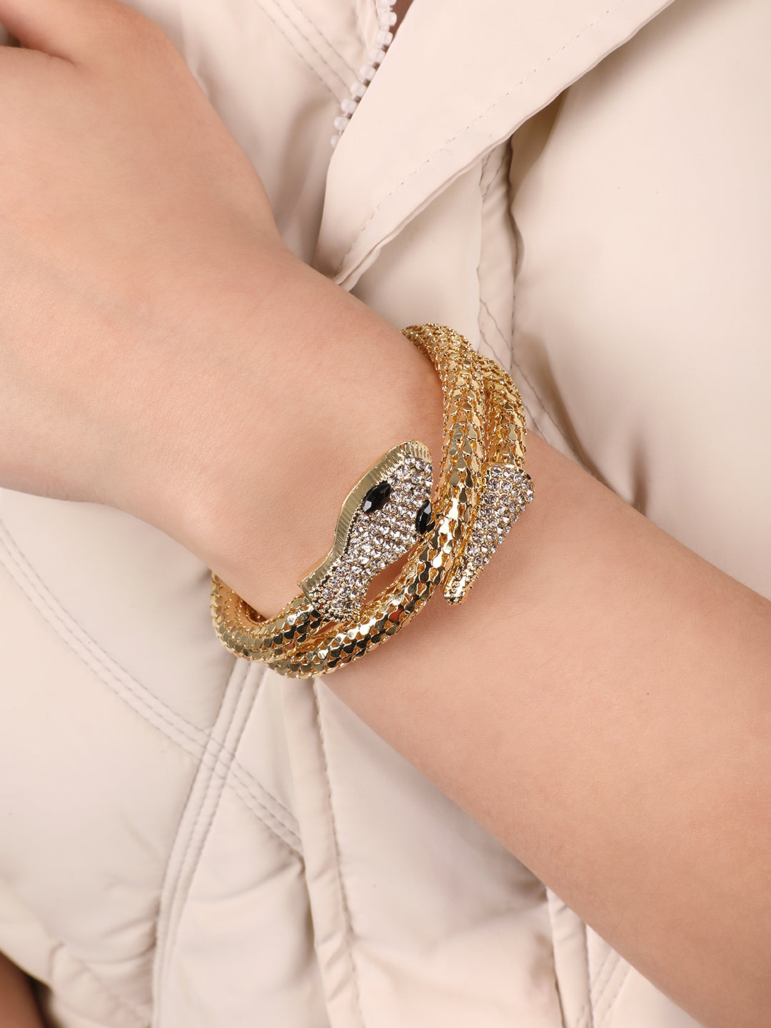 Kraze Gold Snake Wrap Bracelet