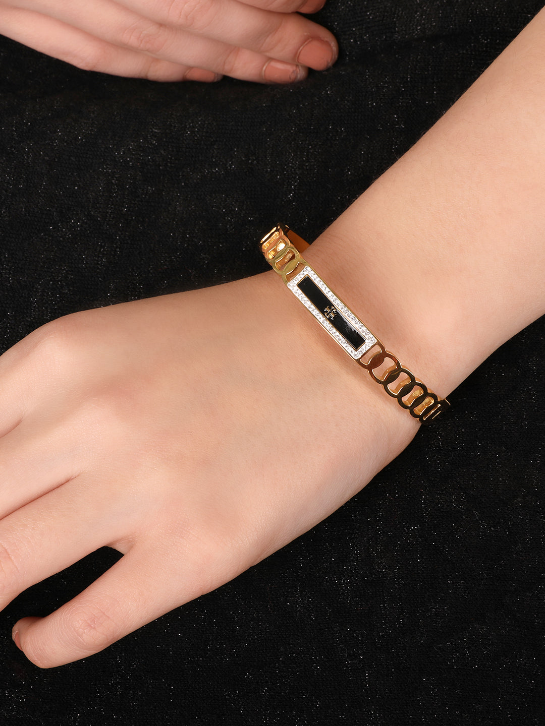 Marvelous Golden Black Charm Bracelet