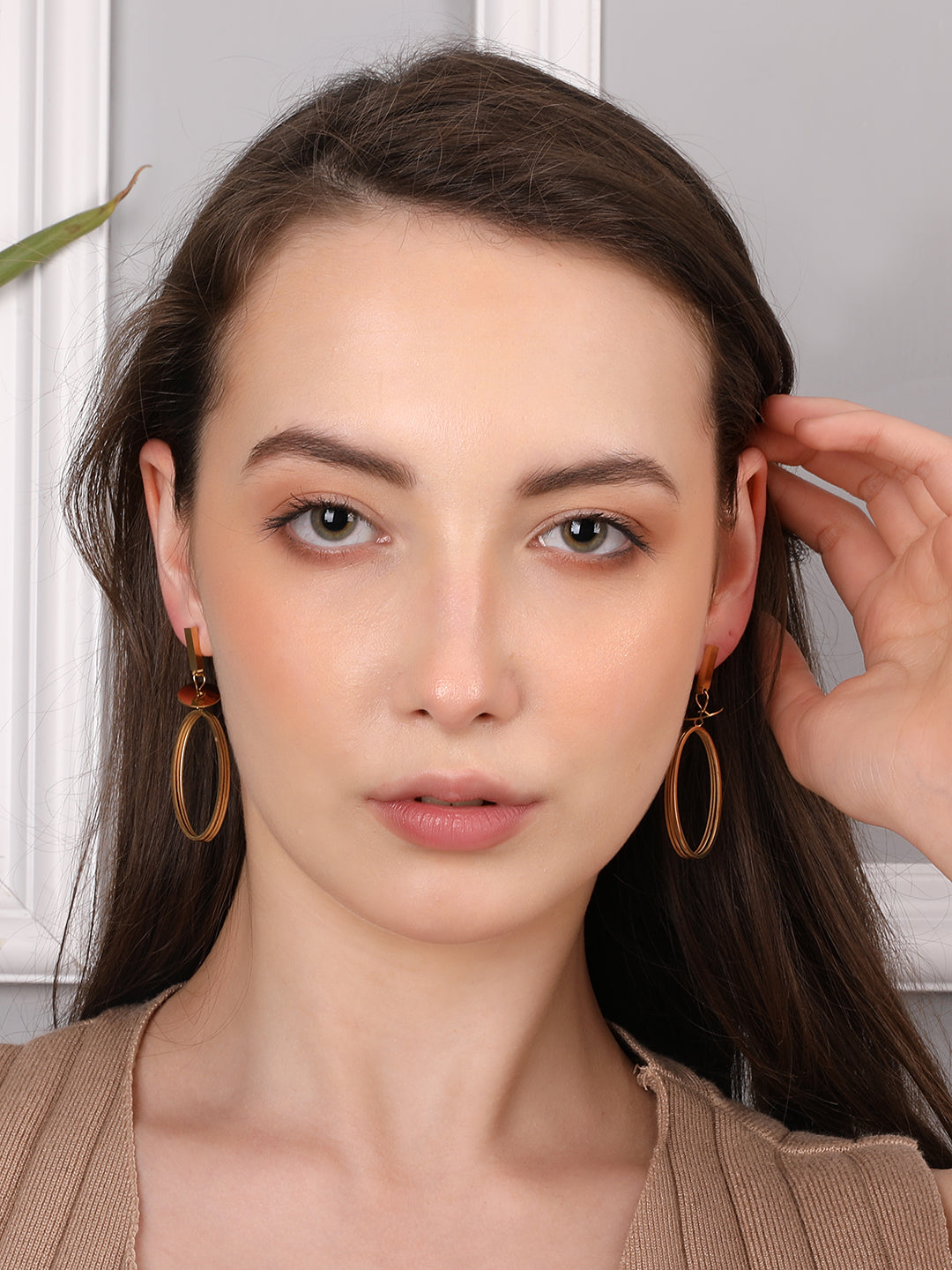 Kraze Golden Circular Hoop Earring