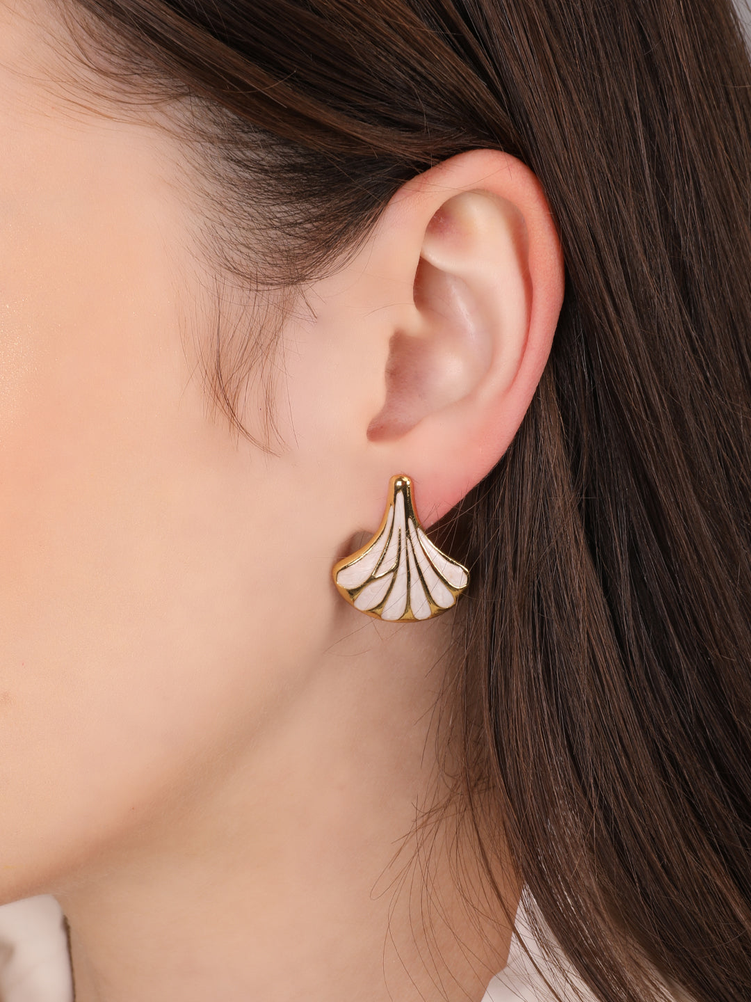 Gold Trendy Net Earring
