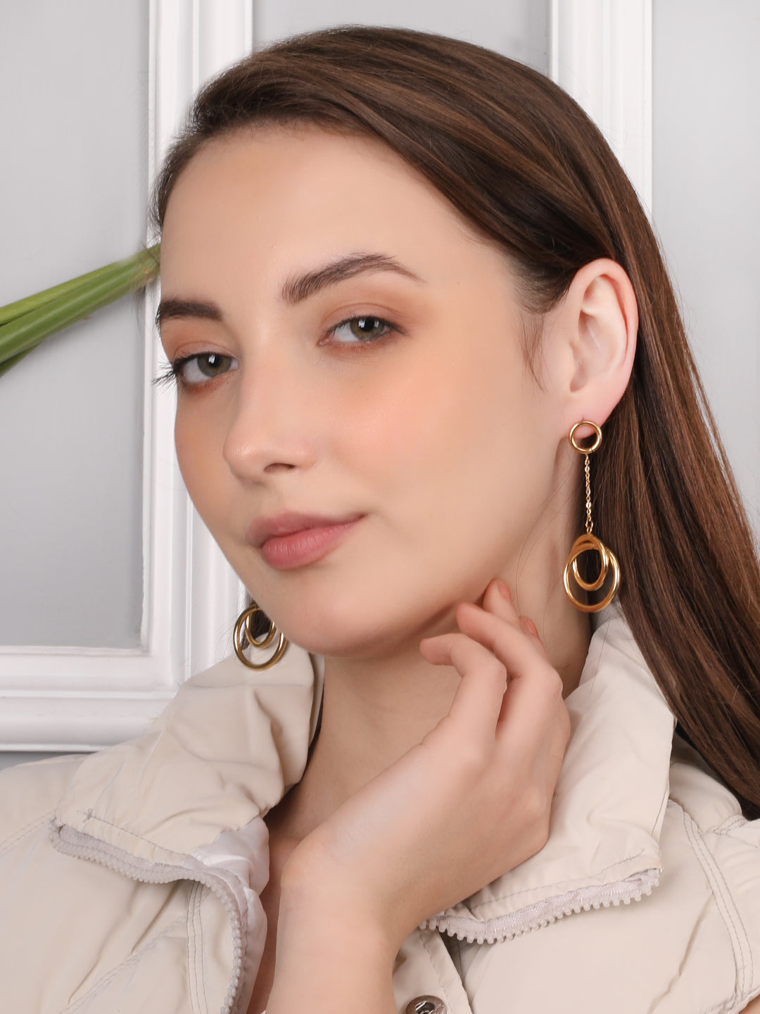 Kraze circular Long Hoops Earring