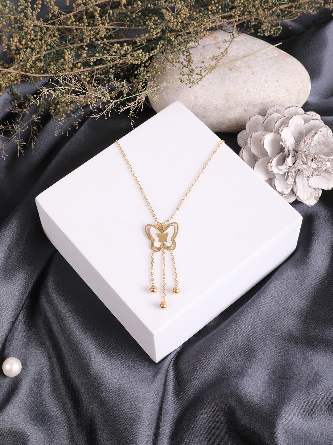 Kraze Butterfly Golden Pendant