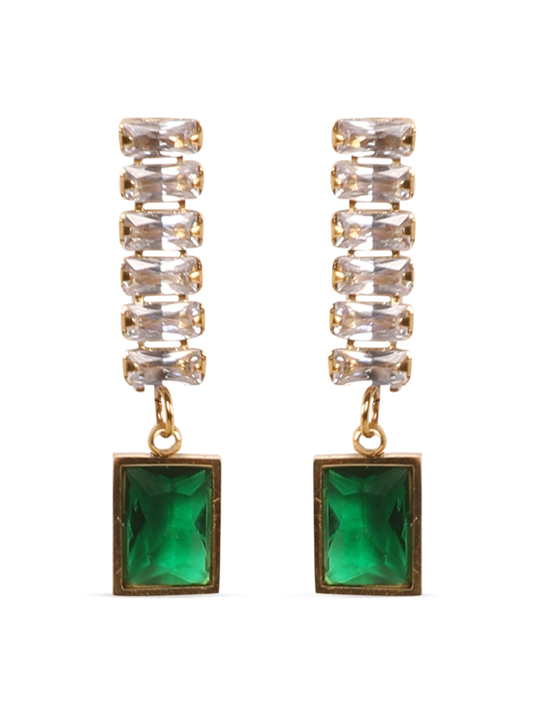 Kraze Royal Emerald drop Earrings