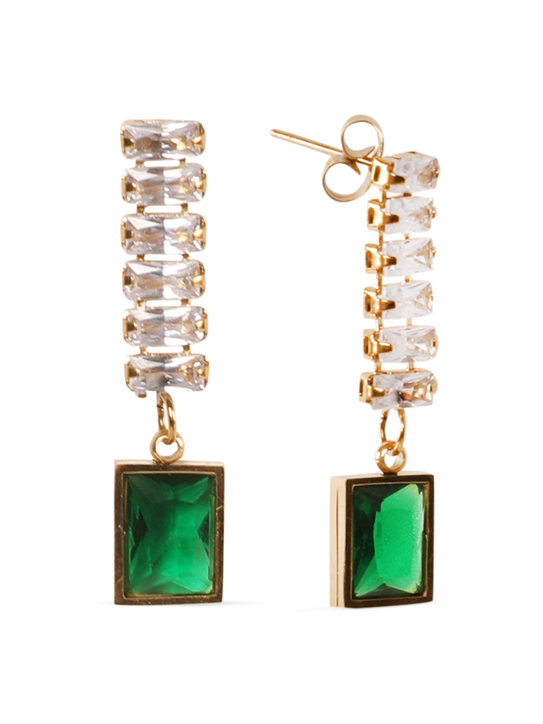 Kraze Royal Emerald drop Earrings