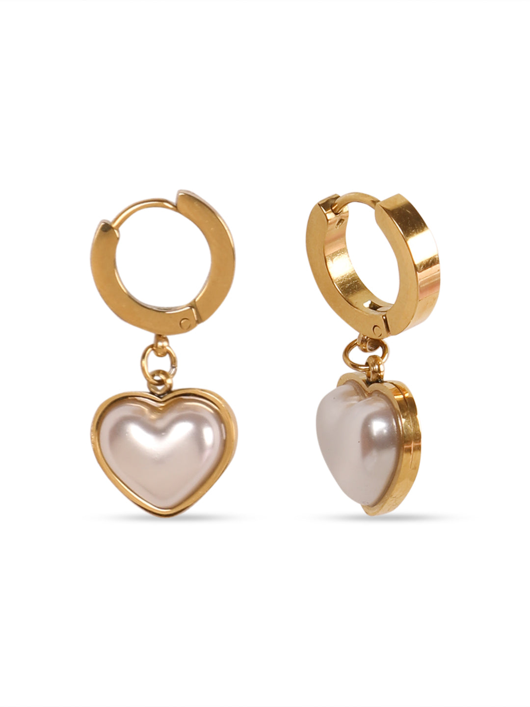 Kraze Golden Cute Heartthrob Earrings