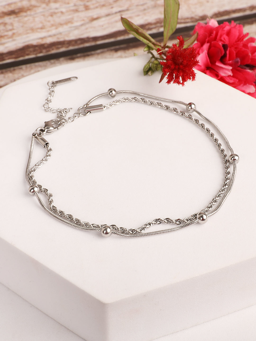 Sterling Silver Plated Anklet