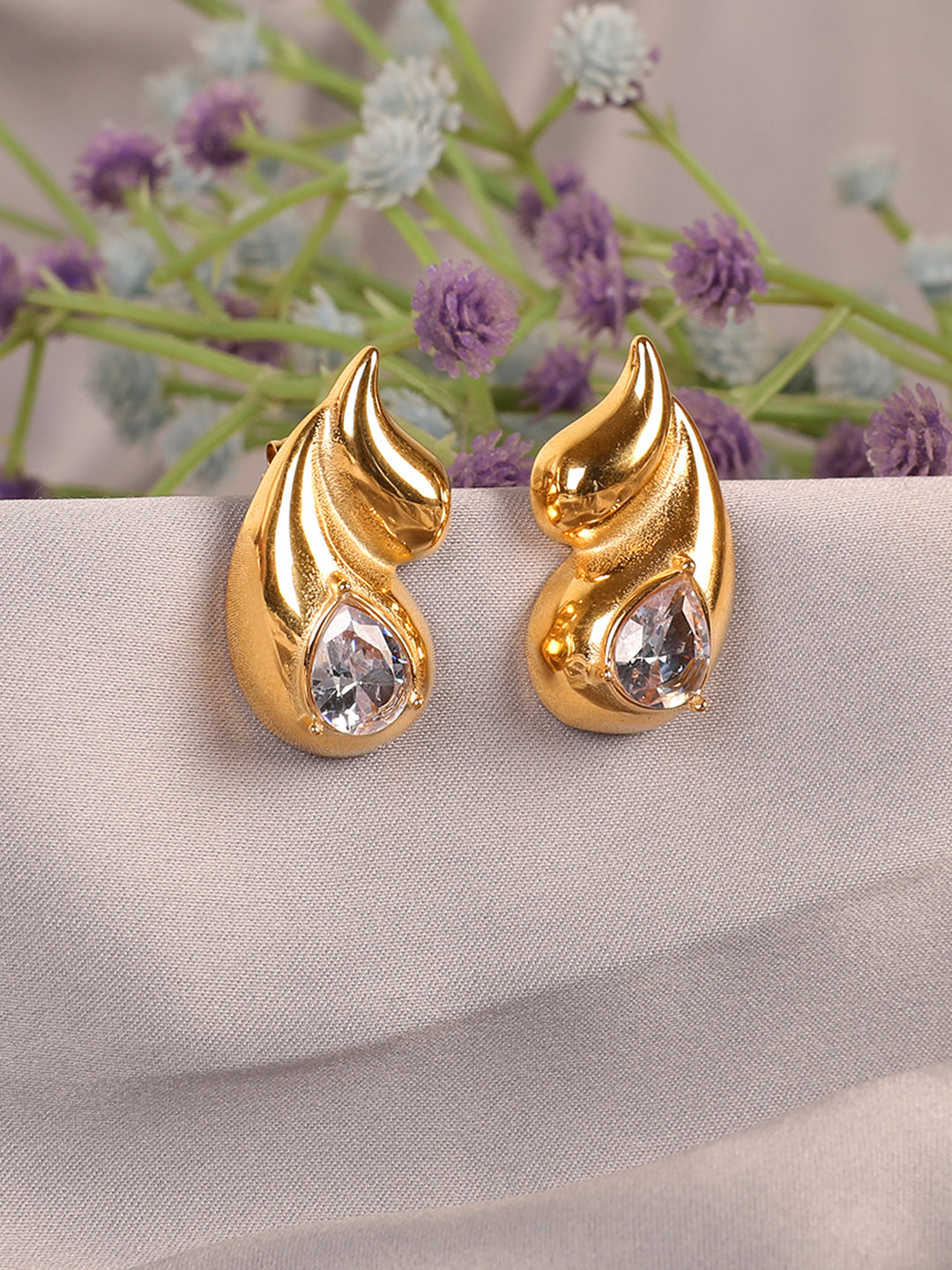 Gold-Plated Drop Earrings