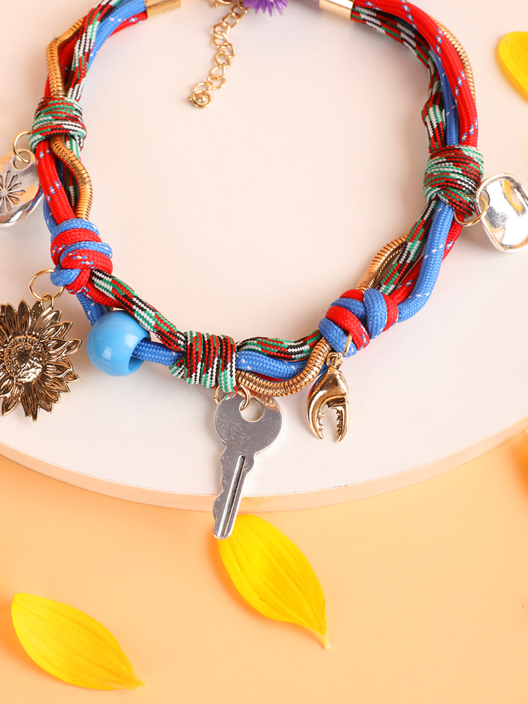 Trendy Multicolor Charm Necklace