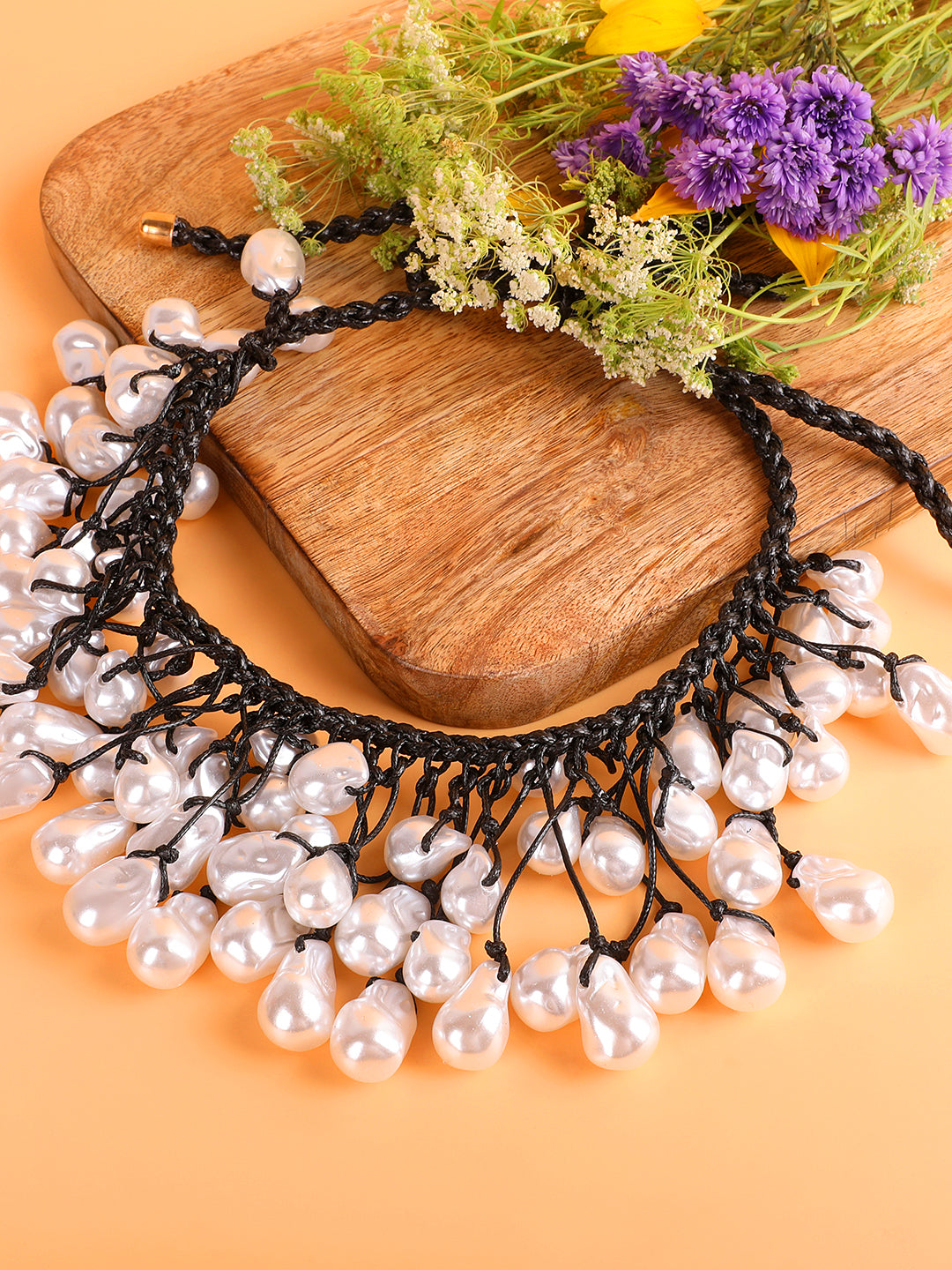 Boho Pearl Teardrop Necklace