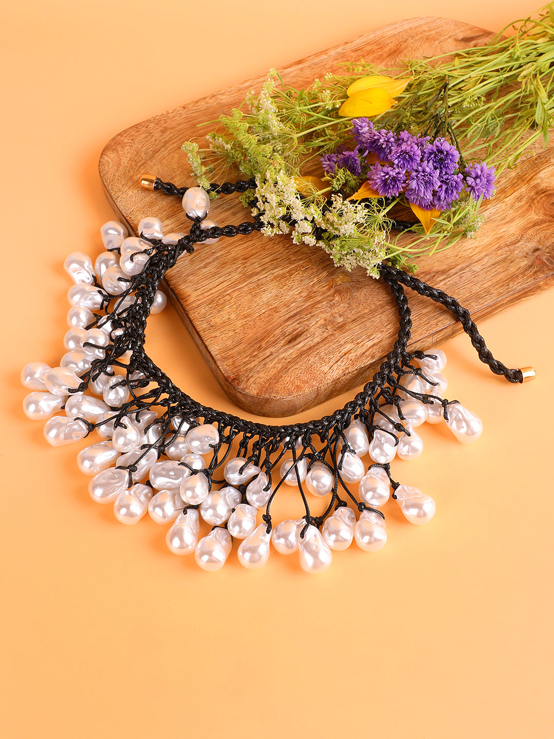 Boho Pearl Teardrop Necklace