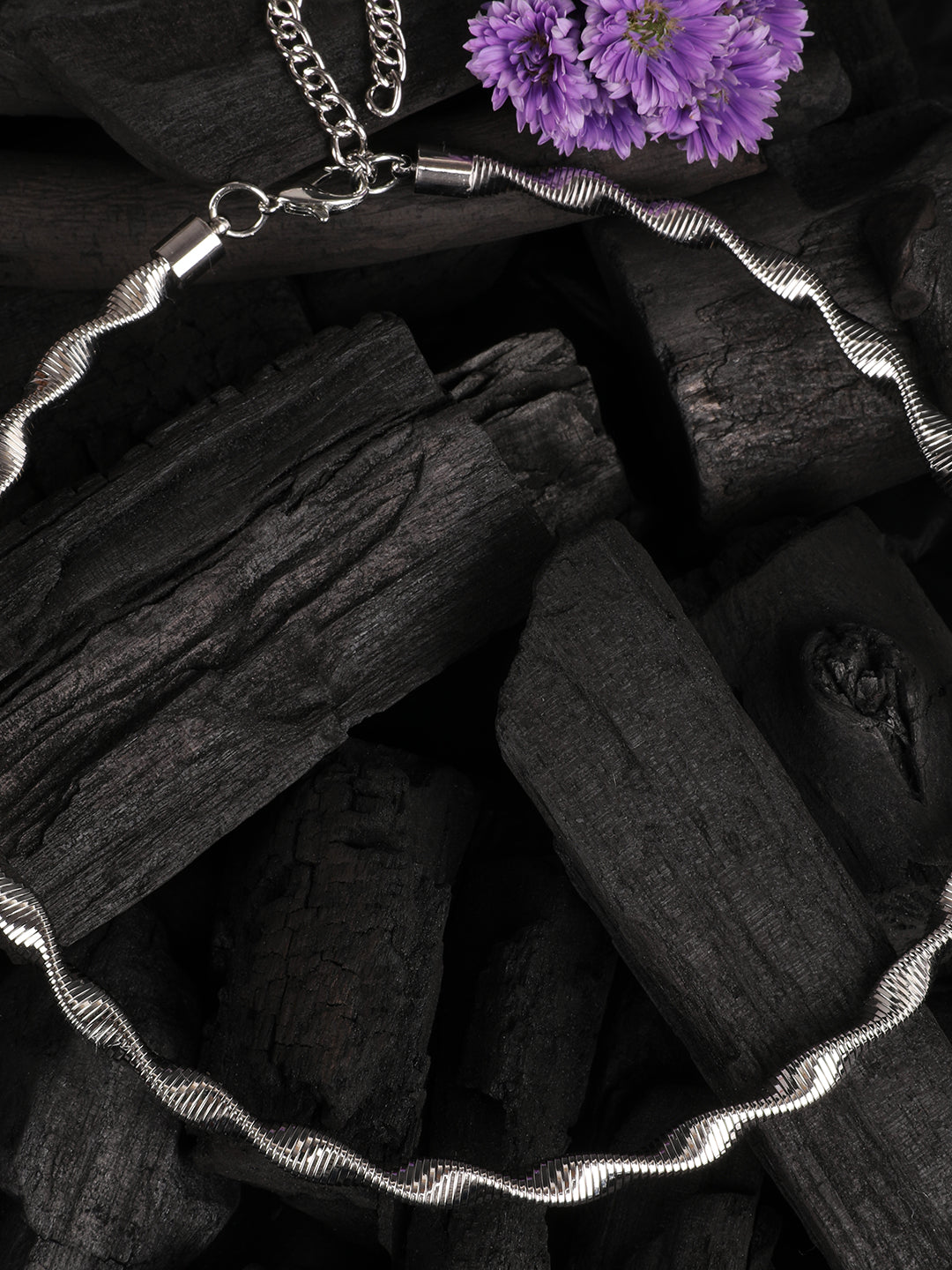 Lunar Twisted Silver Chain Necklace