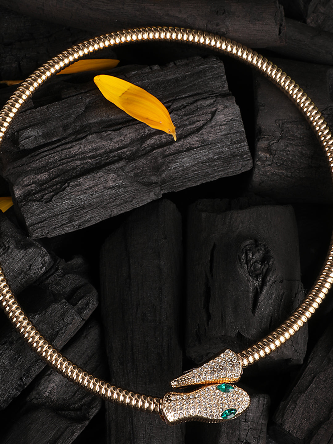 Enigmatic Gold-Plated Snake Necklace