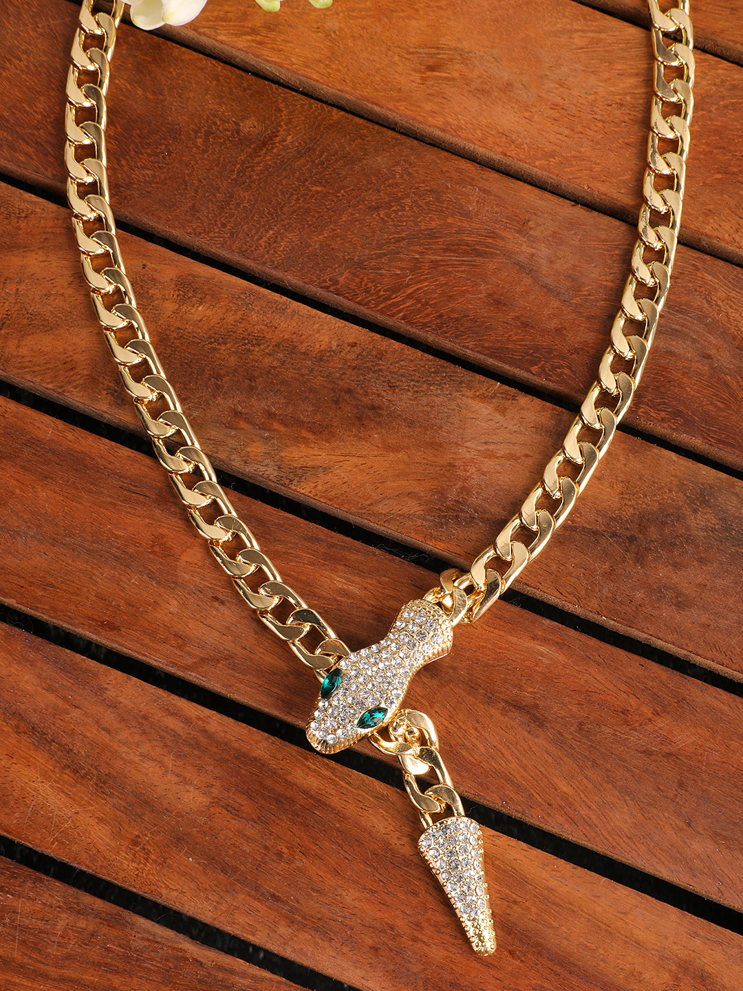 Voguish Crystal Chain Necklace